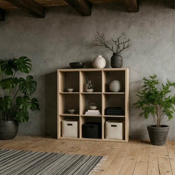 Wyld Haus Mauro 3x3 Storage Unit in Sonoma Oak