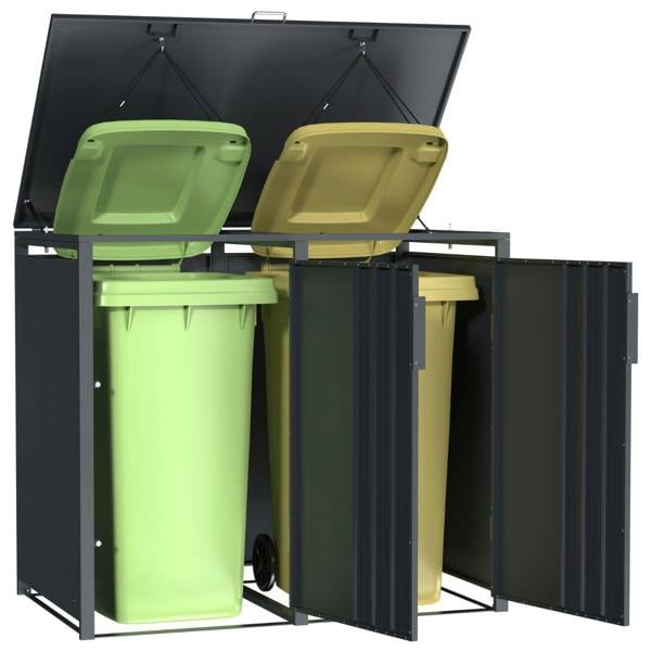 Phoenix Safe Phoenix GB2200AA Outdoor Double Wheelie Bin Store for 2 x 240L Bins in Anthracite