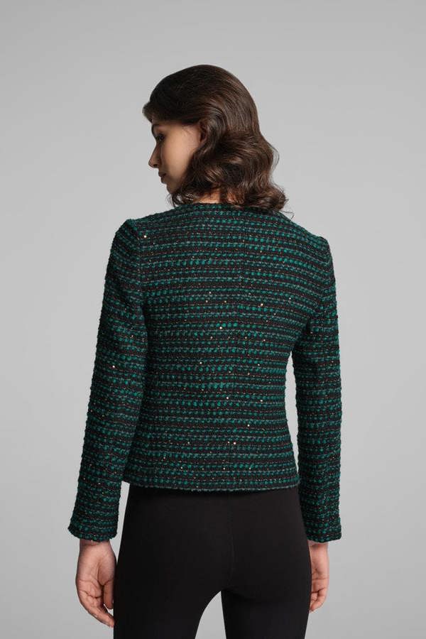 Rumour London Camille green tweed jacket