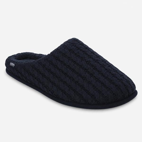Totes KNITTED MULE SLIPPERS Mules   in  Navy