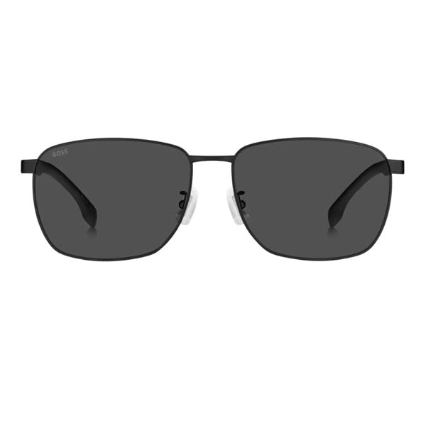 Hugo Boss Mens Rectangle Sunglasses - Dark Ruthenium/Grey