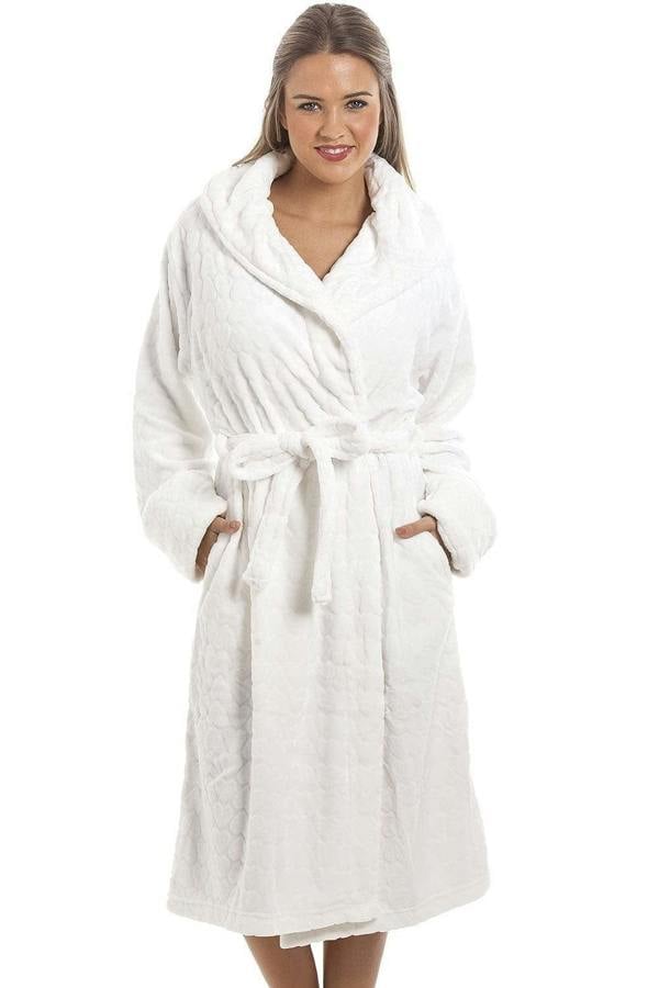 Womens Super Soft Fleece Short Bathrobes