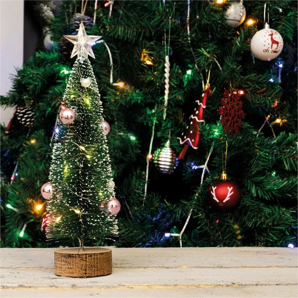 St Helens Light Up Christmas Tree (Pink Baubles)