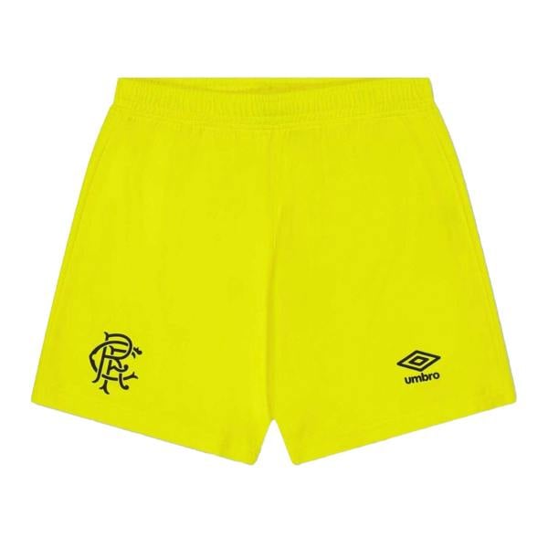 Umbro Childrens/Kids 2025/2026 Rangers FC Football Goalkeeper Shorts - Yellow - 