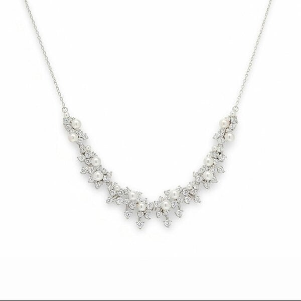 Spero London Pearl Radiance Sterling Silver Statement Necklace