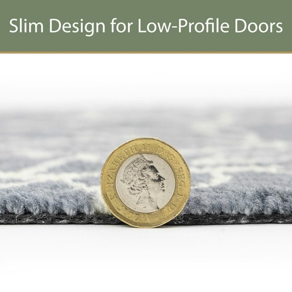 JVL Mega Mat Machine Washable Entrance Runner and Doormat Set, Floral