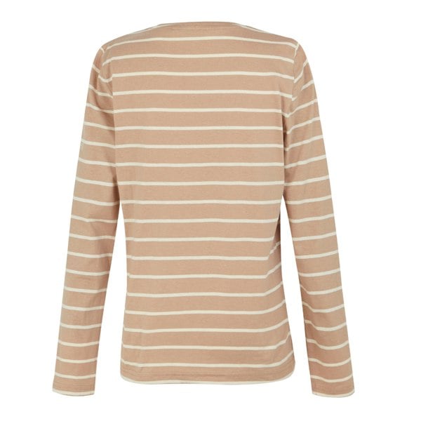 Regatta Womens/Ladies Federica II Stripe Long-Sleeved T-Shirt - Warm Taupe/Light Vanilla