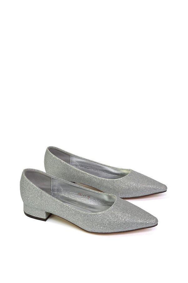 XY LONDON Pointed Toe Wedding Shoes Low Heel Bridal Heels