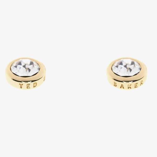 Ted Baker SINAA Gold Tone Crystal Stud Earrings TBJ1084-02-02