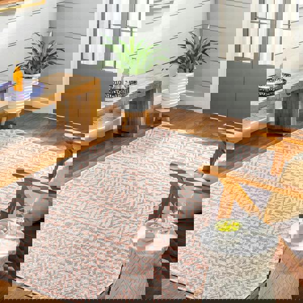 Livabliss Eagean-Global Pink Ivory Brown In- & Outdoor Rug