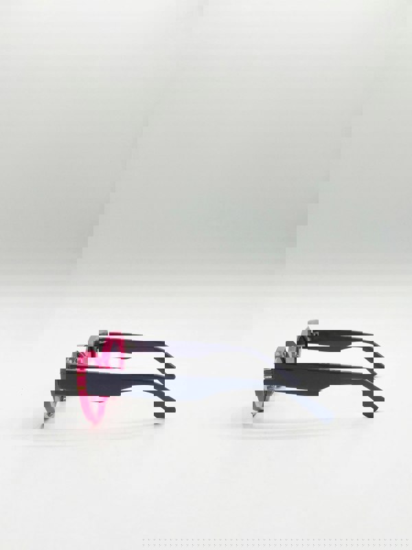 SVNX Oval Cat-Eye Sunglasses in Hot Pink