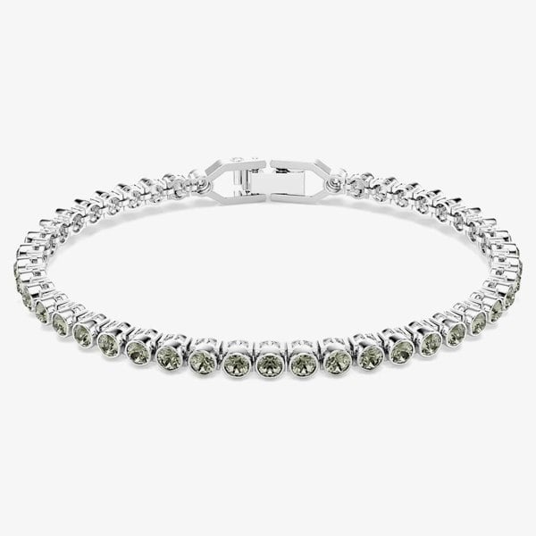 Swarovski Imber Rhodium Plated Black Crystal Tennis Bracelet 5734238