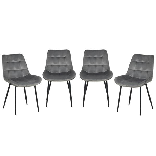 Outdoor Living Seattle Dining Table with 4 Erica Velvet Chairs