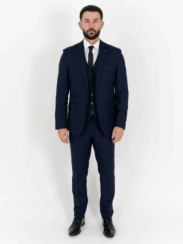 V2 Classic Henry - Navy Three Piece Suit