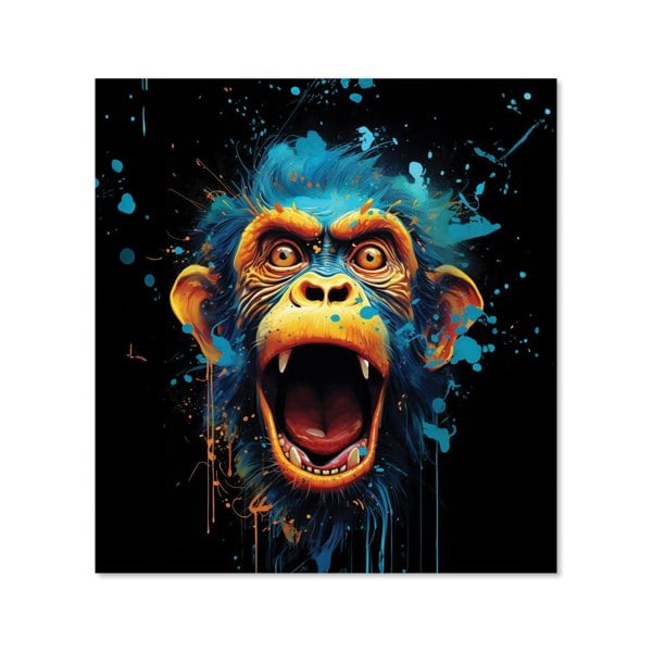 Warren Reed - Designer Crazy Monkey face Splashart Kitchen Splashback