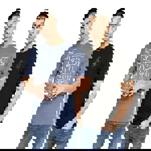 Crosshatch Mens Bestforth T-Shirt (Pack of 2) - Black/Blue - 