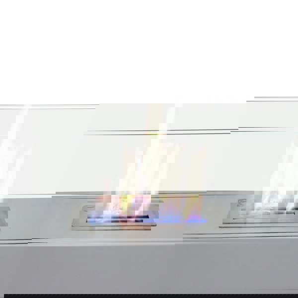 30'' W Bio-Ethanol Fireplace Freestanding White Fireplaces Living and Home