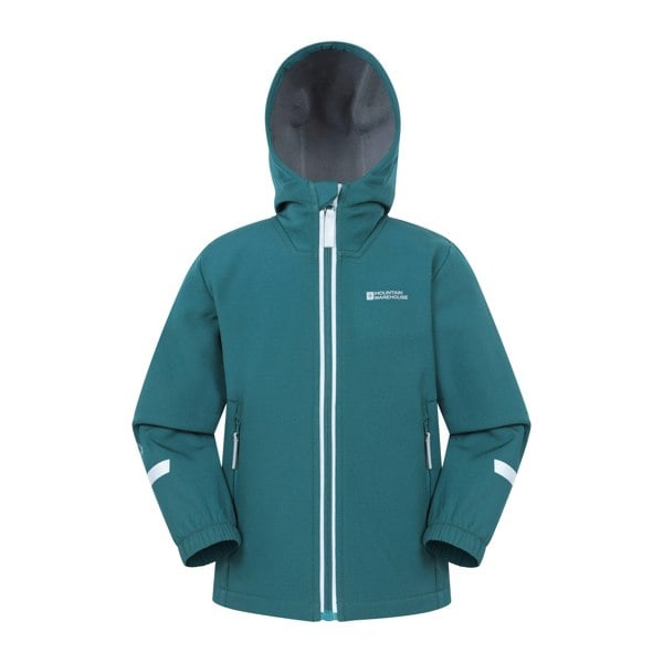 Mountain Warehouse Childrens/Kids Huxley Reflective Soft Shell Jacket - Blue