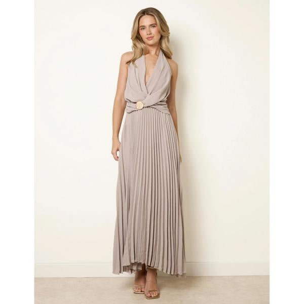 Blue Vanilla Cross Front Halter Dress