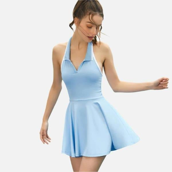 Anniou Women's Halter Neck Tennis Dress
