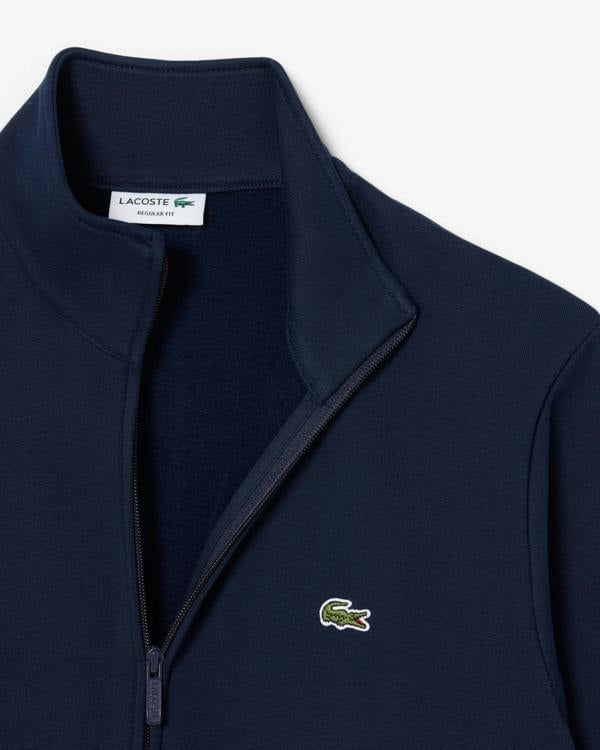 Lacoste Half Zip Mens Fleece Sweatshirt - Navy Blue 166 | CHO | Designer Mens Sweatshirts