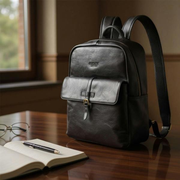 Infinity Leather Genuine Leather Vintage Laptop Backpack Travel Bag - Cove