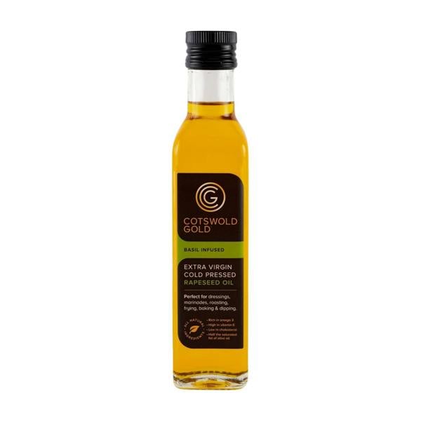 Cotswold Gold Basil Infused Rapeseed Oil (250ml)
