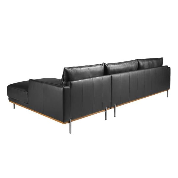 Angel Cerdá Corner sofa in black leather 6197/6198