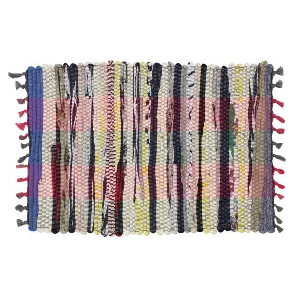 JVL Recycled Handmade Chindi Door Floor Mat 40x60cm, Multi
