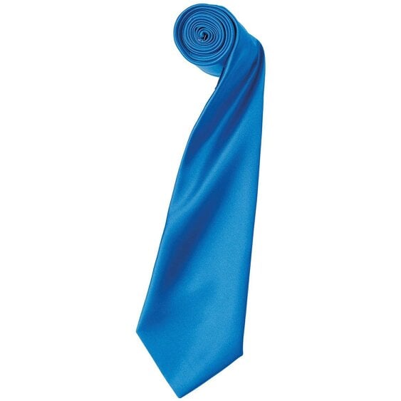 Premier Unisex Adult Colours Satin Tie - Sapphire Blue