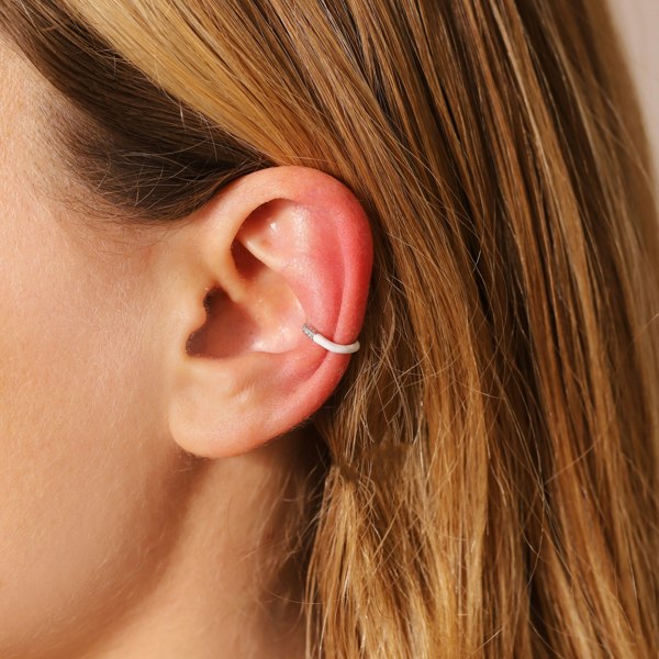 Gold Trip White Enamel Wave Ear Cuff