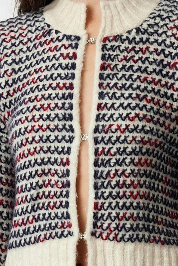 WOVCOR Soft Textured Gradient Knit Cardigan