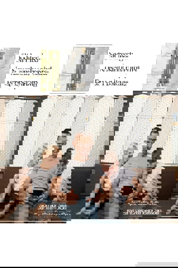 Living and Home Folding Solid Wood Room Divider Privacy Screen