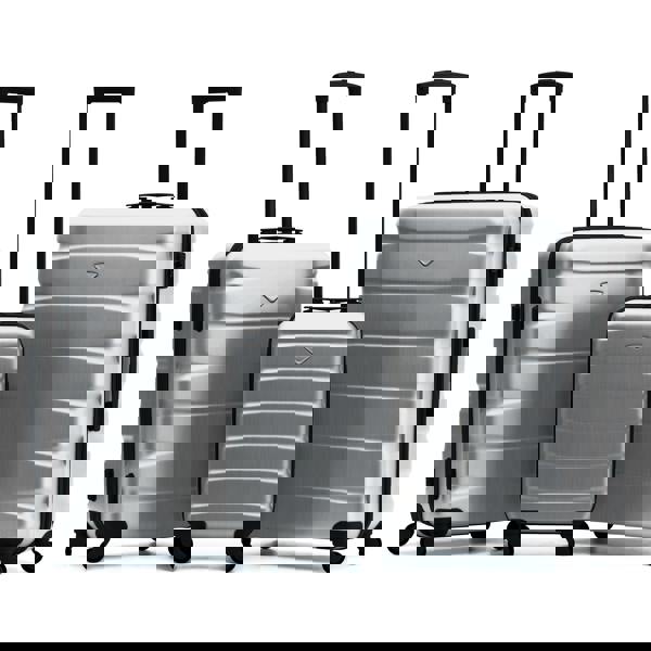 Flight Knight Set of 3 Hard Shell Suitcase Cabin & Check in Cases with TSA Lock