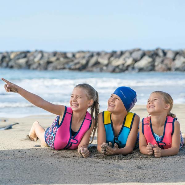 Limmys Premium Neoprene Swim Vest - Pink Windmill