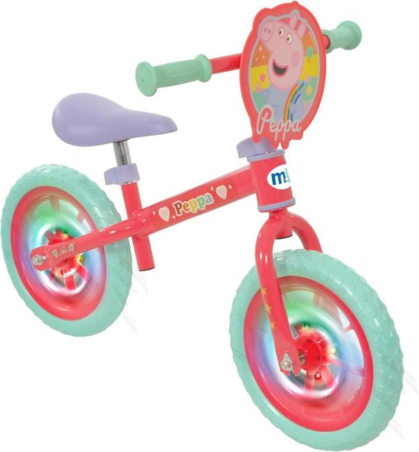 Peppa Pig 12" Balance Bike with Light Up Wheels