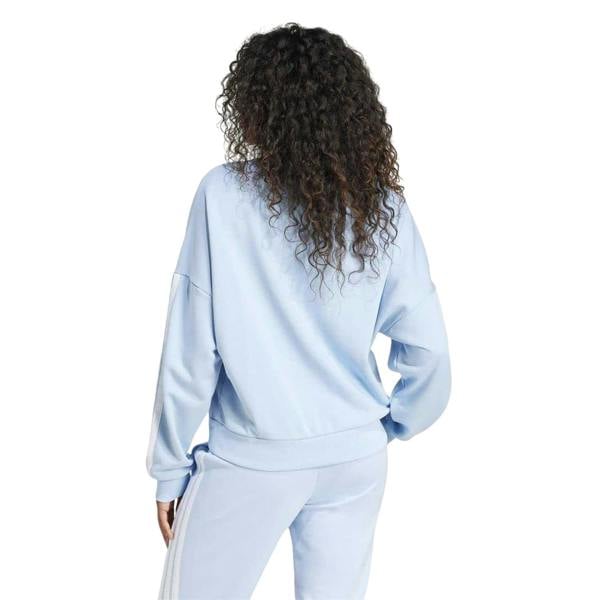 Adidas Womens/Ladies Studio Lounge 3 Stripes Loose Fit Sweatshirt - Medium Grey - 