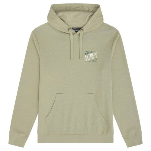 Animal Mens River Lightweight Relaxed Fit Hoodie - Green