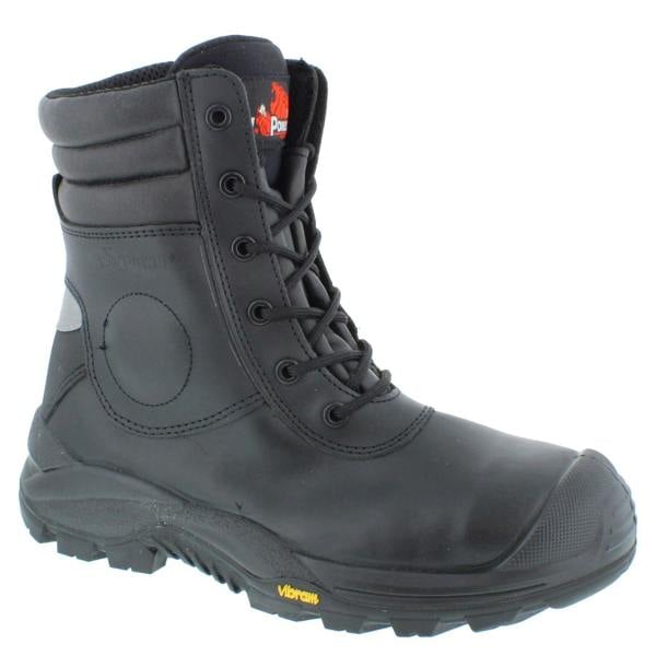 U-Power Leopard Leather Work Hi Leg Vibram Lace Up Toecap Midsole Work Boots