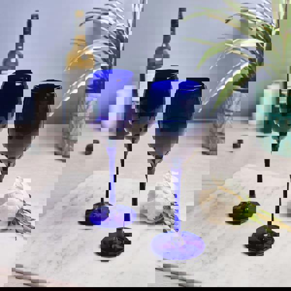 AddLiquid Blue Wine Glass( Set Of 2)