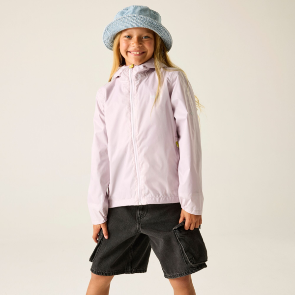 Regatta Kids Lever Waterproof Shell Jacket - Pink Haze