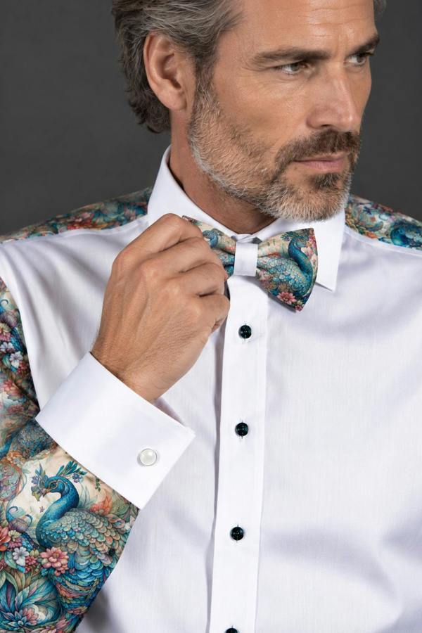 Peacock Feather Tuxedo Shirt - Claudio Lugli Shirts