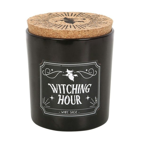 Something Different Witching Hour White Sage Scented Candle - Black/White