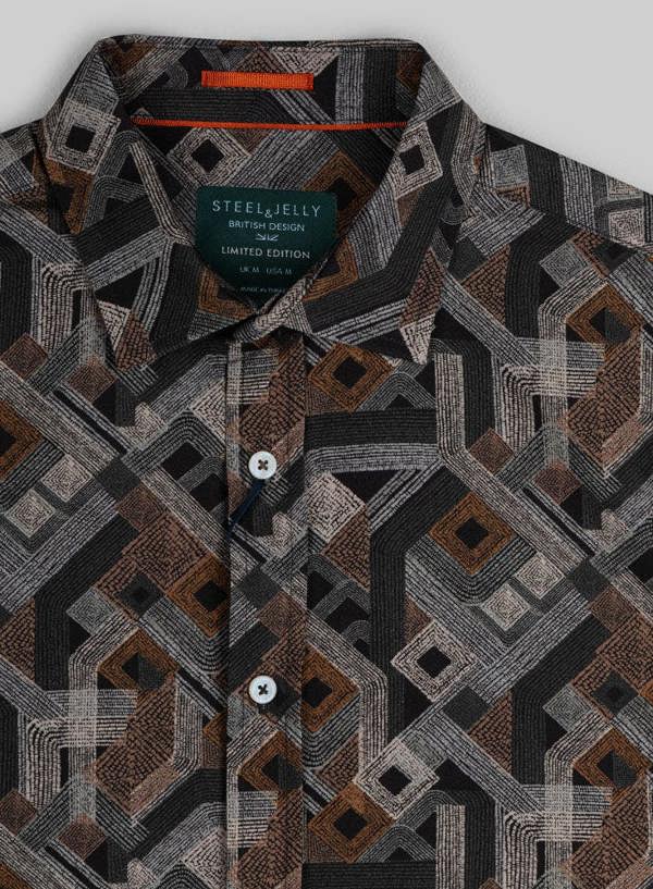 Steel & Jelly Limited Edition Slate Aztec Slim Fit Shirt