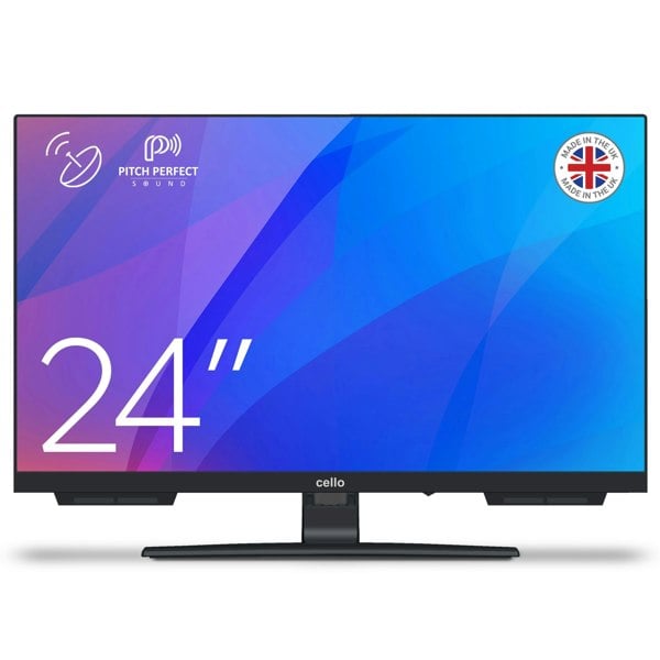 Cello C2424SH  24" Digital Frameless TV  with Freeview  HD Ready with Built in Satellite Receiver and Pitch Perfect Sound