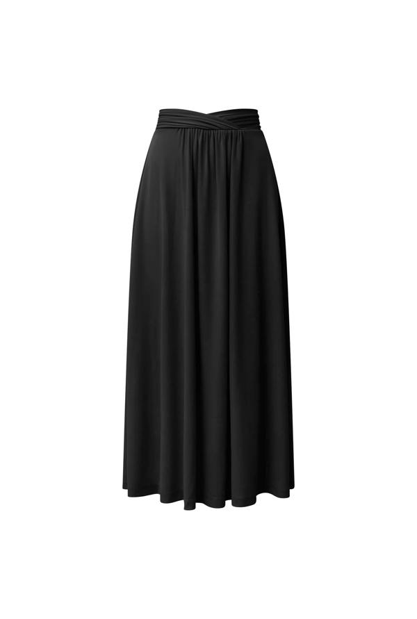 James Lakeland Black Jersey Midi Skirt