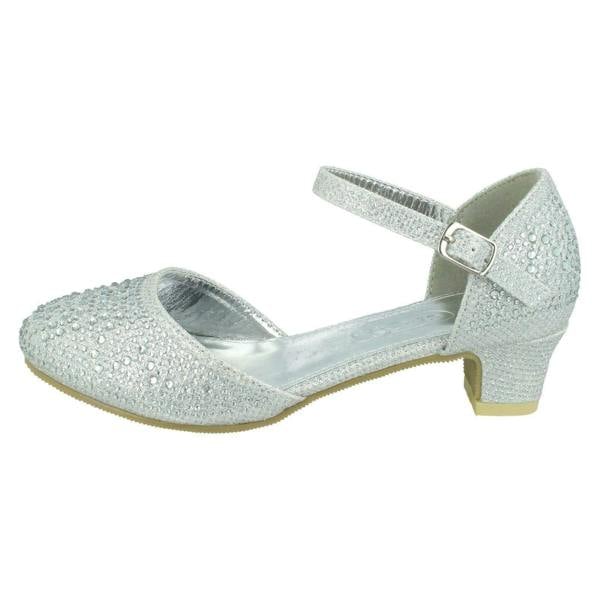 Spot On Girls Spot On Buckle Ankle Strap Glitter Shoes H3084