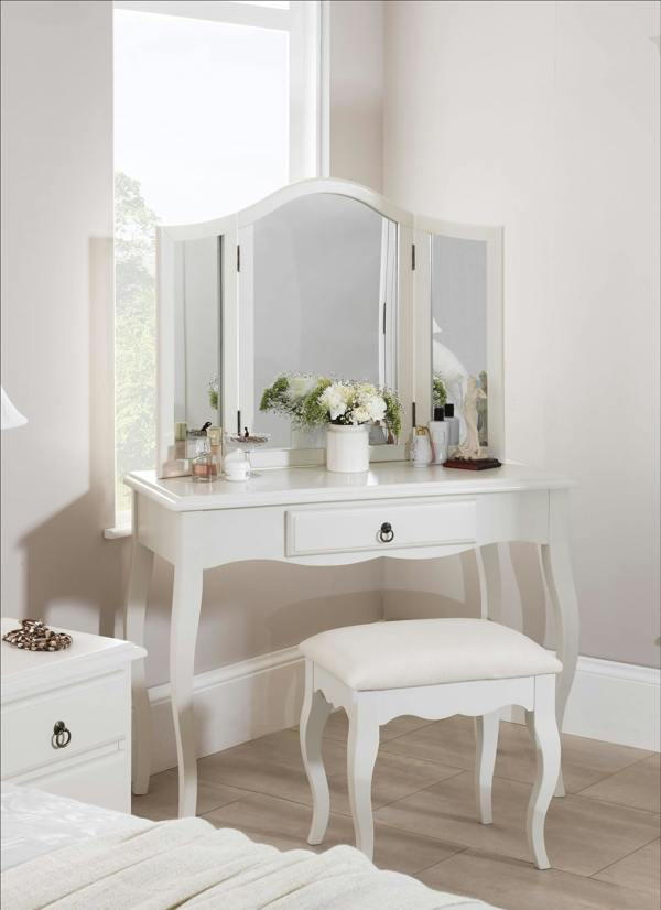 Statement Furniture Romance Dressing Table with Drawer. French Style Vanity Unit