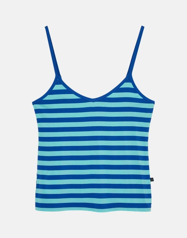 British Boxers Women's Bamboo Camisole Pyjama Set – Crystal Blue