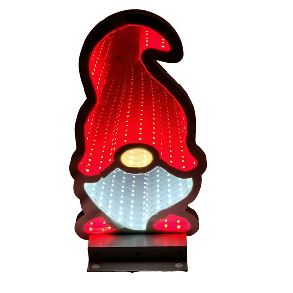 Samuel Alexander 30cm Infinity Light up Christmas Gonk Decoration with Red & White LEDs on Metal Base